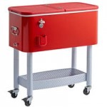 Choice 100 Qt. Stainless Steel Beverage Cooler Cart - 43 Choice 100 Qt. Stainless Steel Beverage Cooler Cart - 43