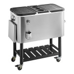 Choice 100 Qt. Stainless Steel Beverage Cooler Cart - 43 Choice 100 Qt. Stainless Steel Beverage Cooler Cart - 43