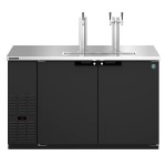 Hoshizaki DD59 Black Single/Double Tap Kegerator Beer Dispenser - (2) 1/2 Keg Capacity