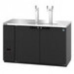 Hoshizaki DD59 Black Single/Double Tap Kegerator Beer Dispenser - (2) 1/2 Keg Capacity