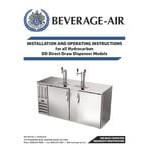 Beverage-Air DD58HC-B 1 Single and 1 Double Tap Kegerator Beer Dispenser - Black, (2) 1/2 Keg Capacity