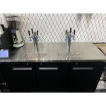 Avantco Black Kegerator / Beer Dispenser with 2 Triple Tap Towers - (3) 1/2 Keg Capacity