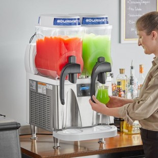 Bunn 58000.0000 Ultra NX White and Stainless Steel Double 3 Gallon Slushy Machine - 120V Bunn 58000.0000 Ultra NX White and Stainless Steel Double 3 Gallon Slushy Machine - 120V