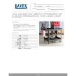 Lavex Large Black 3-Shelf Utility Cart with Ergonomic Handle and Built-In Tool Compartments - 43 1/8