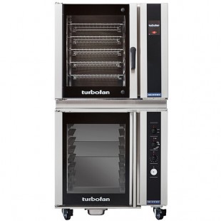 Moffat E35D6/P85M8 Turbofan Full Size Electric Digital Convection Oven with Steam Injection and 8 Tray Holding Cabinet / Proofer - 208V, 3 Phase