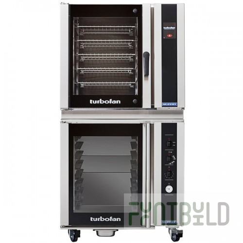 Moffat E35D6/P85M8 Turbofan Full Size Electric Digital Convection Oven with Steam Injection and 8 Tray Holding Cabinet / Proofer - 208V, 3 Phase
