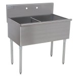 Advance Tabco 4-2-36 Two Compartment Stainless Steel Commercial Sink - 36