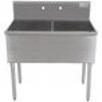 Advance Tabco 4-2-36 Two Compartment Stainless Steel Commercial Sink - 36