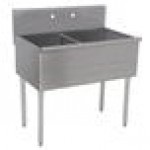 Advance Tabco 4-2-36 Two Compartment Stainless Steel Commercial Sink - 36