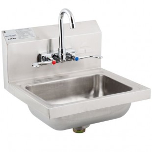 Advance Tabco 7-PS-68 Hand Sink with Splash Mount Faucet and Wrist Handles - 17 1/4