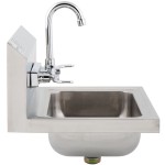 Advance Tabco 7-PS-68 Hand Sink with Splash Mount Faucet and Wrist Handles - 17 1/4