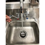Advance Tabco 7-PS-68 Hand Sink with Splash Mount Faucet and Wrist Handles - 17 1/4