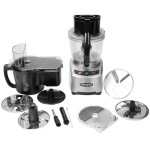Waring WFP16SCD Dice Combination Food Processor with 4 Qt. Clear Bowl, Continuous Feed Attachment, and 3 Discs - 2 hp