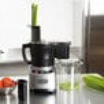 Waring WFP16SCD Dice Combination Food Processor with 4 Qt. Clear Bowl, Continuous Feed Attachment, and 3 Discs - 2 hp