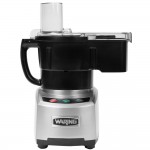 Waring WFP16SCD Dice Combination Food Processor with 4 Qt. Clear Bowl, Continuous Feed Attachment, and 3 Discs - 2 hp