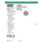 Waring WFP16SCD Dice Combination Food Processor with 4 Qt. Clear Bowl, Continuous Feed Attachment, and 3 Discs - 2 hp