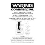 Waring WFP16SCD Dice Combination Food Processor with 4 Qt. Clear Bowl, Continuous Feed Attachment, and 3 Discs - 2 hp