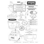 Waring WFP16SCD Dice Combination Food Processor with 4 Qt. Clear Bowl, Continuous Feed Attachment, and 3 Discs - 2 hp