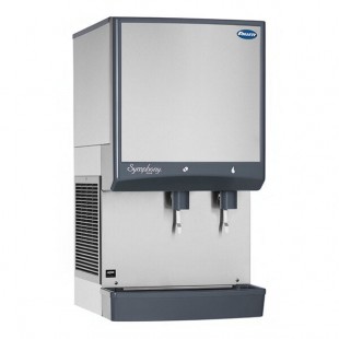 Follett 50CI414W-LI Symphony Plus 50 Series Water Cooled Modular Chewblet Countertop Ice Maker and Dispenser with 50 lb. Storage and Lever Dispensing - 115V, 380 lb.
