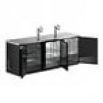 Avantco UDD-4-HC (2) Triple Tap Kegerator Beer Dispenser - Black, (3) 1/2 Keg Capacity