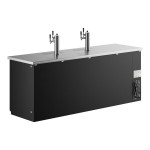 Avantco UDD-4-HC (2) Triple Tap Kegerator Beer Dispenser - Black, (3) 1/2 Keg Capacity