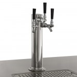 Avantco UDD-4-HC (2) Triple Tap Kegerator Beer Dispenser - Black, (3) 1/2 Keg Capacity