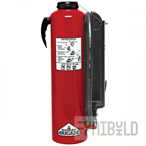 Badger Brigade 466534 28.5 lb. Purple K Carbon Dioxide Cartridge-Operated Fire Extinguisher - UL Rating 120B:C