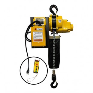 OZ Lifting Products 1 Ton Electric Chain Hoist with 10' Lift and Wireless Control OZ2000ECW-10 - 13 FPM, 115V