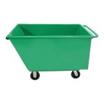 Valley Craft 1/2 Cubic Yard EZ Dump Auto-Lock Green Steel Mobile Hopper F89679 - 2,000 lb. Capacity Valley Craft 1/2 Cubic Yard EZ Dump Auto-Lock Green Steel Mobile Hopper F89679 - 2,000 lb. Capacity