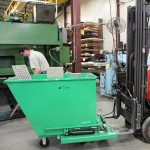 Valley Craft 1/2 Cubic Yard EZ Dump Auto-Lock Green Steel Mobile Hopper F89679 - 2,000 lb. Capacity Valley Craft 1/2 Cubic Yard EZ Dump Auto-Lock Green Steel Mobile Hopper F89679 - 2,000 lb. Capacity