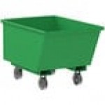 Valley Craft 1/2 Cubic Yard EZ Dump Auto-Lock Green Steel Mobile Hopper F89679 - 2,000 lb. Capacity Valley Craft 1/2 Cubic Yard EZ Dump Auto-Lock Green Steel Mobile Hopper F89679 - 2,000 lb. Capacity
