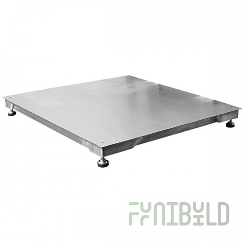 Optima Weighing Systems OP-916SS-4-4-5000 5,000 lb. Stainless Steel Washdown Floor Scale with 4' x 4' Platform, Legal for Trade