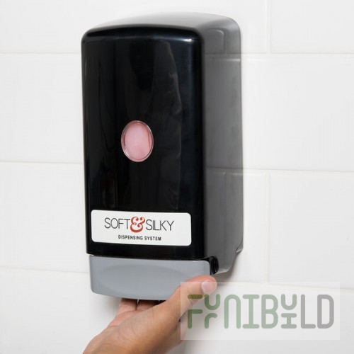 Kutol 9951ZPL Soft & Silky 800-1,000 mL Black Bag-In-Box Hand Soap Dispenser