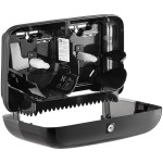 Tork Elevation OptiServe 558068 Coreless High-Capacity Black Double Roll Toilet Tissue Dispenser T5 / T7