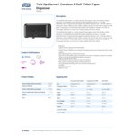 Tork Elevation OptiServe 558068 Coreless High-Capacity Black Double Roll Toilet Tissue Dispenser T5 / T7