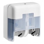 Tork Elevation OptiServe 558068 Coreless High-Capacity Black Double Roll Toilet Tissue Dispenser T5 / T7