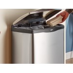 Rubbermaid® 1901999 Slim Jim Stainless Steel Black Accent Front Step-On Rectangular Trash Can with Single Rigid Plastic Liner - 96 Qt. / 24 Gallon Rubbermaid® 1901999 Slim Jim Stainless Steel Black Accent Front Step-On Rectangular Trash Can with Single Rigid Plastic Liner - 96 Qt. / 24 Gallon
