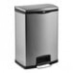 Rubbermaid® 1901999 Slim Jim Stainless Steel Black Accent Front Step-On Rectangular Trash Can with Single Rigid Plastic Liner - 96 Qt. / 24 Gallon Rubbermaid® 1901999 Slim Jim Stainless Steel Black Accent Front Step-On Rectangular Trash Can with Single Rigid Plastic Liner - 96 Qt. / 24 Gallon
