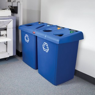 Rubbermaid® 1792372 Glutton Blue Rectangular Recycling Station - 92 Gallon Rubbermaid® 1792372 Glutton Blue Rectangular Recycling Station - 92 Gallon