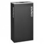 Ex-Cell Kaiser RC-KD17-P BLX Kaleidoscope XL Series Black Texture 17 Gallon Customizable Rectangular Paper Receptacle