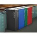 Ex-Cell Kaiser RC-KD17-P BLX Kaleidoscope XL Series Black Texture 17 Gallon Customizable Rectangular Paper Receptacle