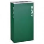 Ex-Cell Kaiser RC-KD17-P BLX Kaleidoscope XL Series Black Texture 17 Gallon Customizable Rectangular Paper Receptacle