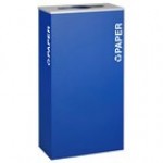 Ex-Cell Kaiser RC-KD17-P BLX Kaleidoscope XL Series Black Texture 17 Gallon Customizable Rectangular Paper Receptacle