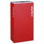 Ex-Cell Kaiser RC-KD17-P BLX Kaleidoscope XL Series Black Texture 17 Gallon Customizable Rectangular Paper Receptacle
