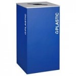 Ex-Cell Kaiser RC-KD17-P BLX Kaleidoscope XL Series Black Texture 17 Gallon Customizable Rectangular Paper Receptacle