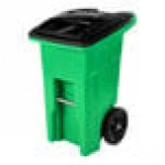 Toter ONA24-10456 Organics 24 Gallon Lime Green Rectangular Rotational Molded Rollout Cart with Lid Toter ONA24-10456 Organics 24 Gallon Lime Green Rectangular Rotational Molded Rollout Cart with Lid