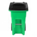 Toter ONA24-10456 Organics 24 Gallon Lime Green Rectangular Rotational Molded Rollout Cart with Lid Toter ONA24-10456 Organics 24 Gallon Lime Green Rectangular Rotational Molded Rollout Cart with Lid