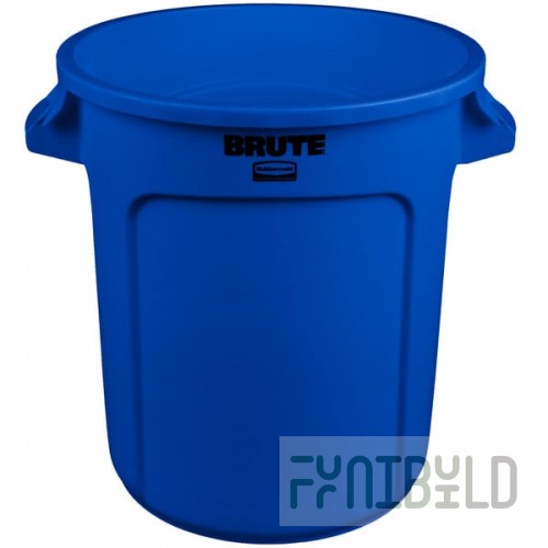 Rubbermaid® 1779699 BRUTE 10 Gallon Blue Round Trash Can