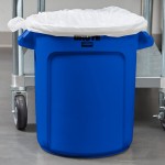 Rubbermaid® 1779699 BRUTE 10 Gallon Blue Round Trash Can