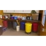 Rubbermaid® 1779699 BRUTE 10 Gallon Blue Round Trash Can